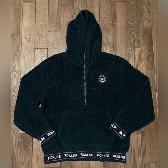 Young & Reckless - Half Zip Sherpa Hoodie - Medium - Picture 1 of 6